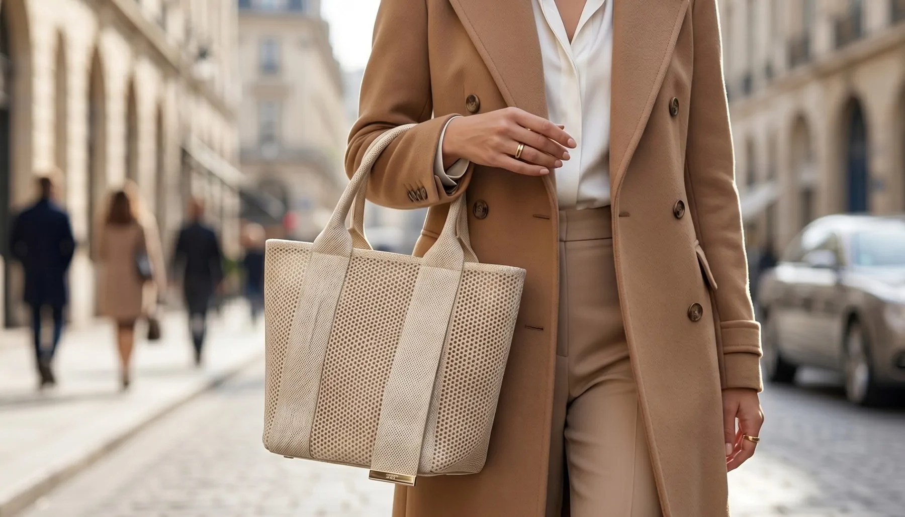 Minimalist Textured Canvas Tote Bag for Everyday Use, photo 2