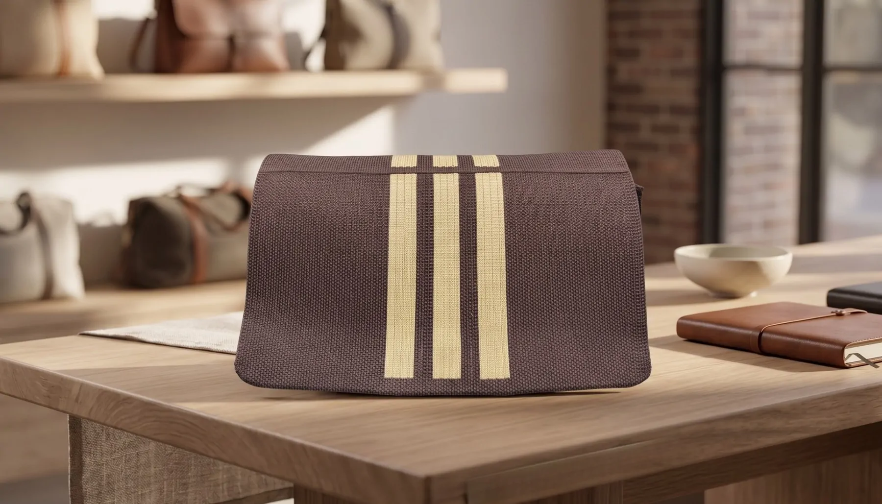 Classic Striped Canvas Cosmetic & Travel Pouch, photo 2